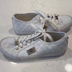 GUESS Women's Quilted White Sneakers